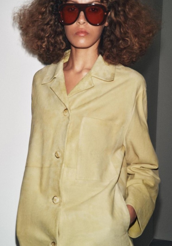 Suede Leather Pocket Shirt 