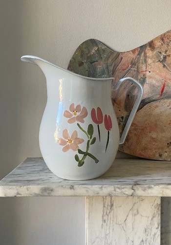 Hand-Painted Enamelware Jug from Edit58