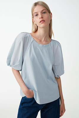 Puff Sleeve Cotton Top
