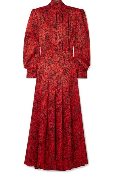 Leopard-Print Silk-Jacquard Maxi Dress from Alessandra Rich