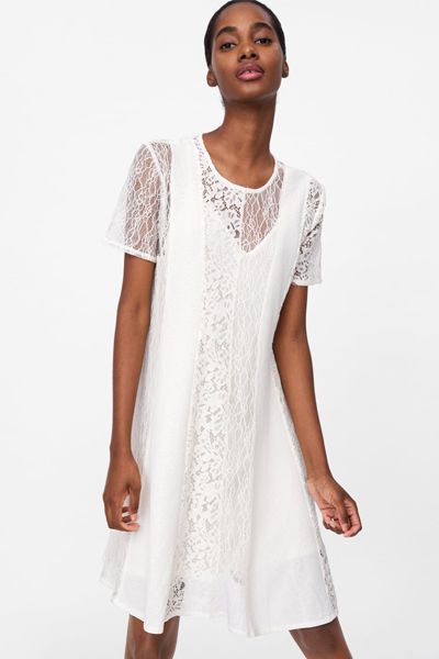 Contrast Lace Dress