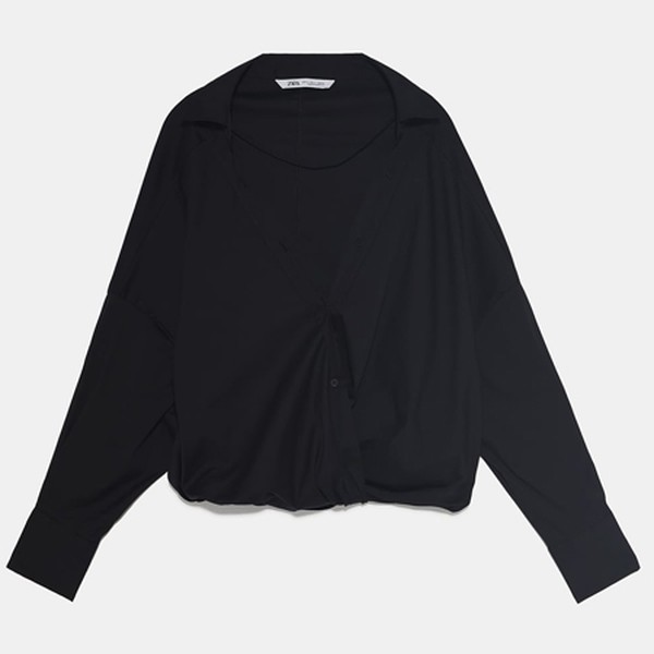 Shirt With Front Knot from Zara