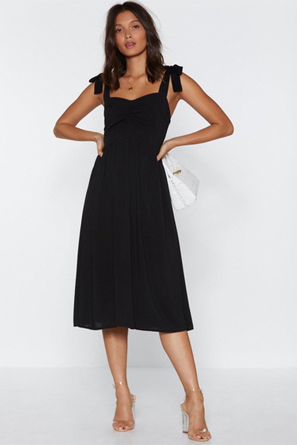 A Tie of Relief Midi Dress