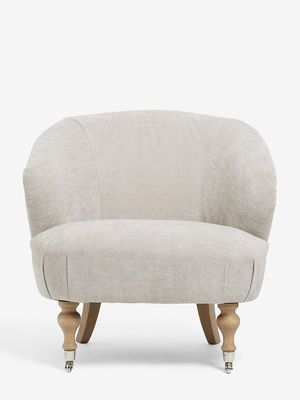 Gloucester Accent Chair With Washed Castor Legs, £325