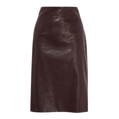 Faux Snakeskin Pencil Skirt