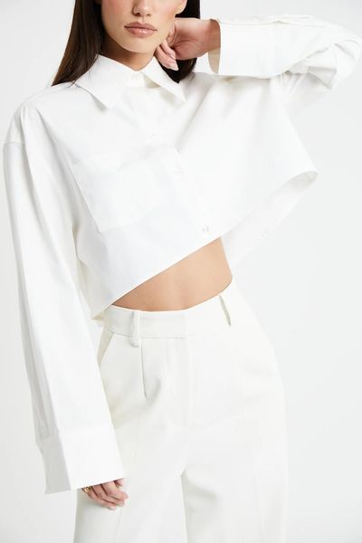 Cropped Formal Shirt from Because Of Alice