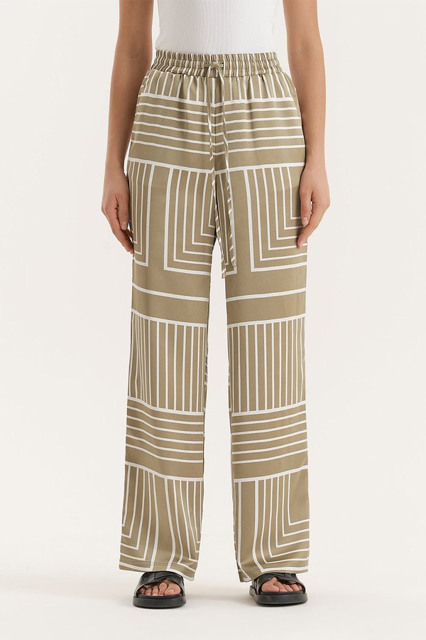 Amira Satin Graphic Print Trousers from 4TH & RECKLESS