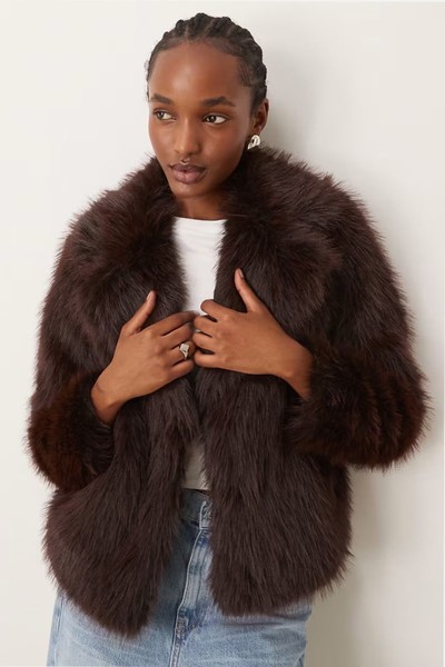 Shaggy Faux Fur Coat  from Nrew Look