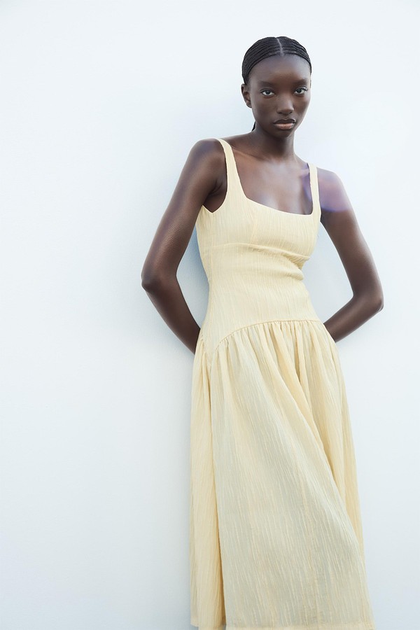 Textured Midi Dress
