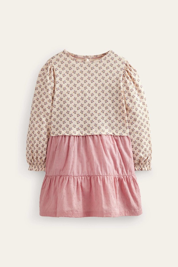 Jersey Woven Mix Dress
