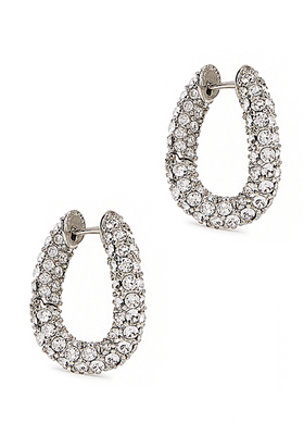 Loop Embellished Silver-Tone Hoop Earrings from Balenciaga
