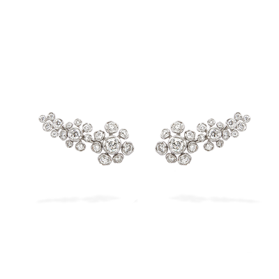 Marguerite 18Ct White Gold Diamond Ear Pins