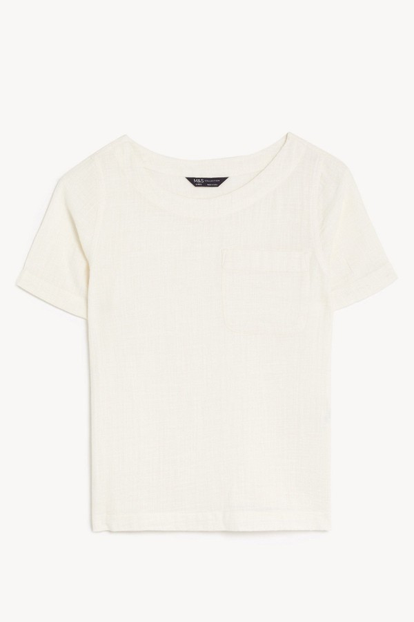 Pure Cotton Pocket T-Shirt from Marks & Spencer