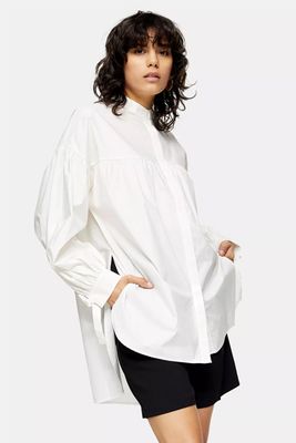 White Oversized Babydoll Shirt