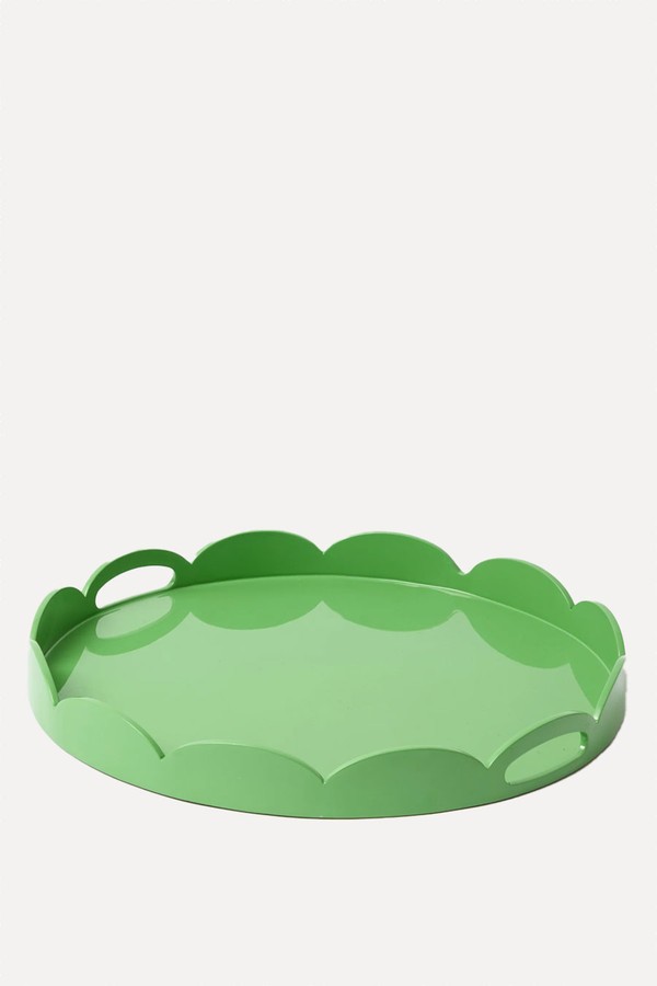 Scalloped Lacquer Round Tray from Mrs Alice
