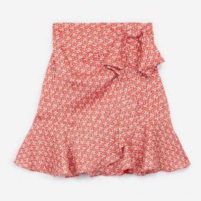 Frilly Short Red Skirt With Frilly Motif from The Kooples