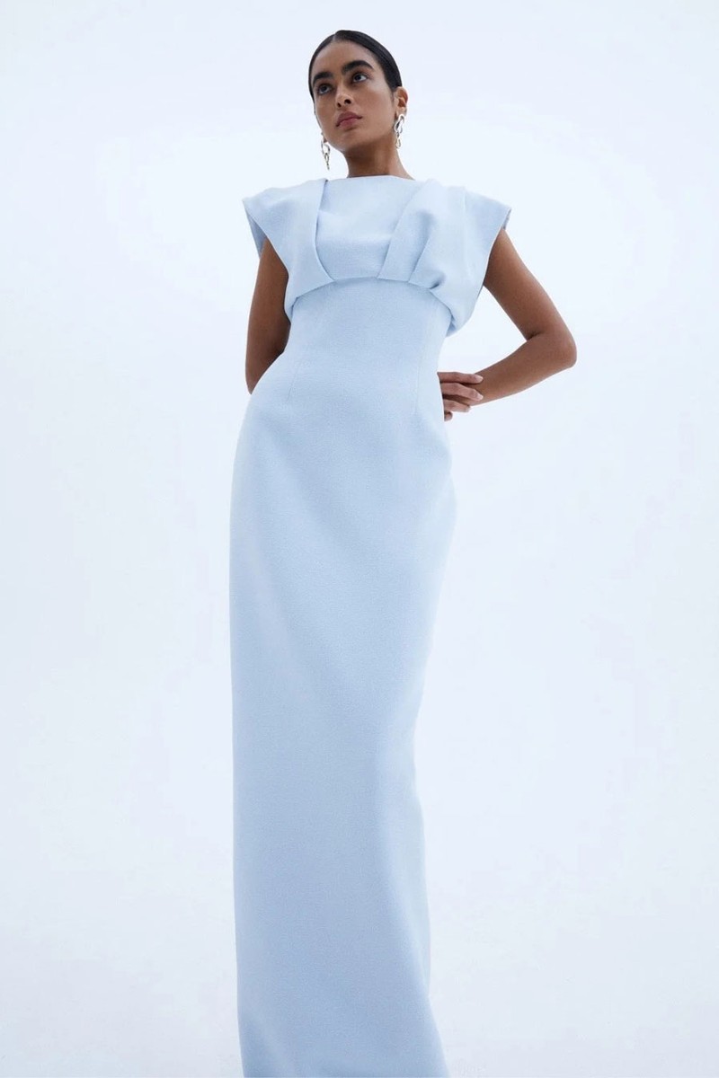 Maggie Draped-Detailed Gown from Rachel Gilbert