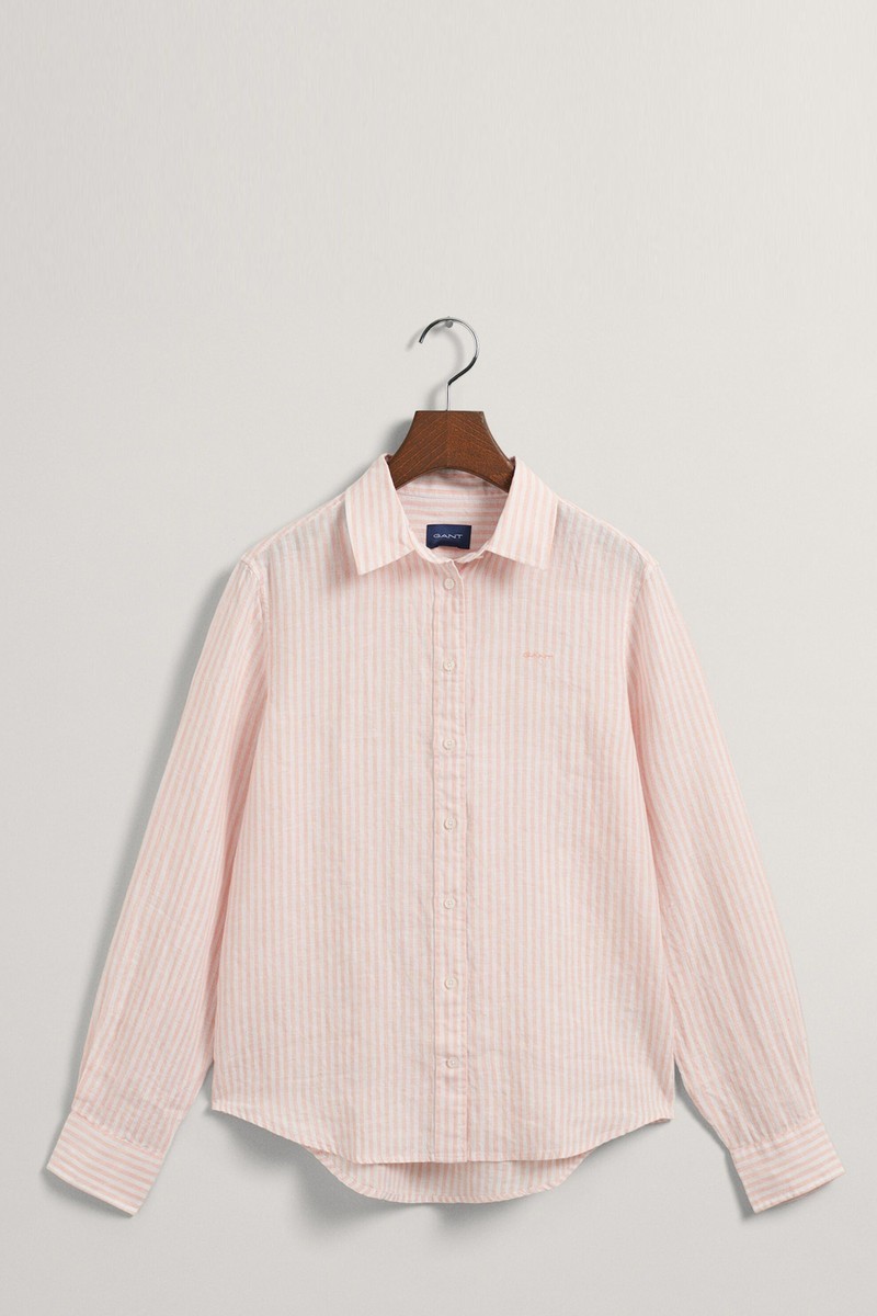 Regular Fit Striped Linen Shirt from Gant