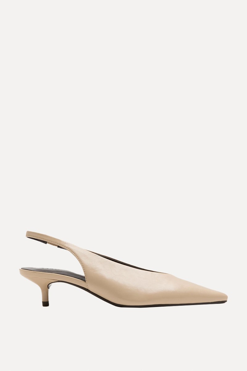 Kitten Heel Pointed Slingback Shoes from Marks & Spencer