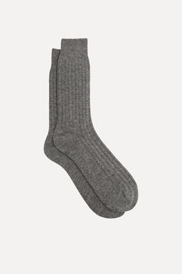 Cirby Wool Cashmere-Blend Ribbed Socks from Reiss