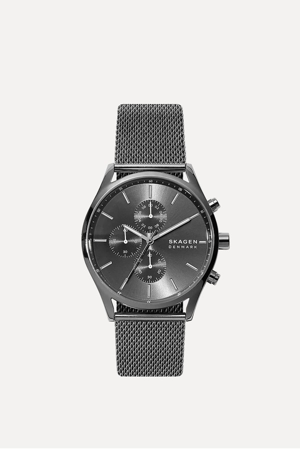 Holst Chronograph Steel Mesh Watch from Skagen