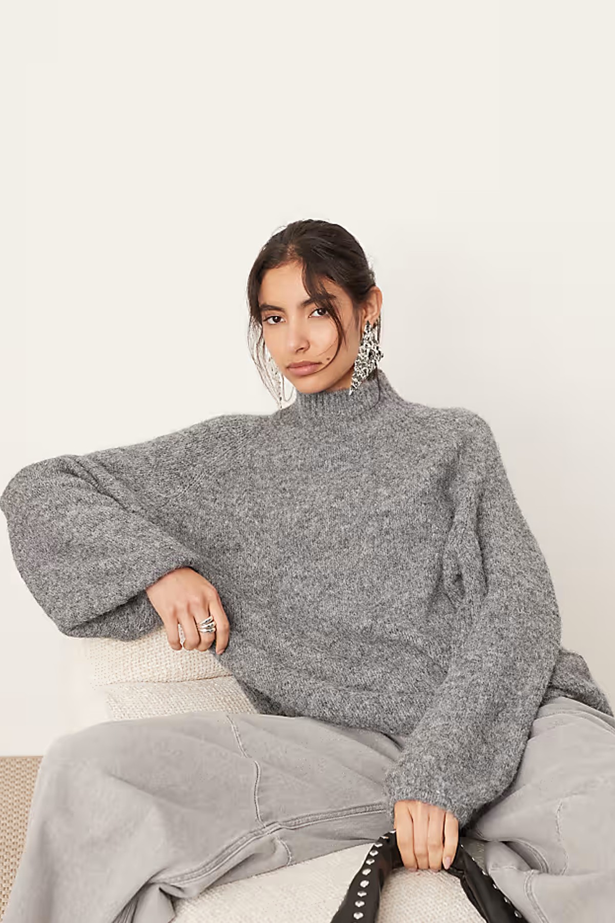 Knitted Oversized High Neck Jumper from ASOS