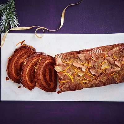 Chocolate & Clementine Yule Log from Sainsbury's