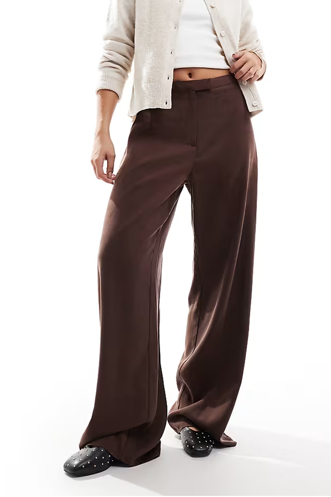 Tencel Tailored Wide Leg Trouser from asos design