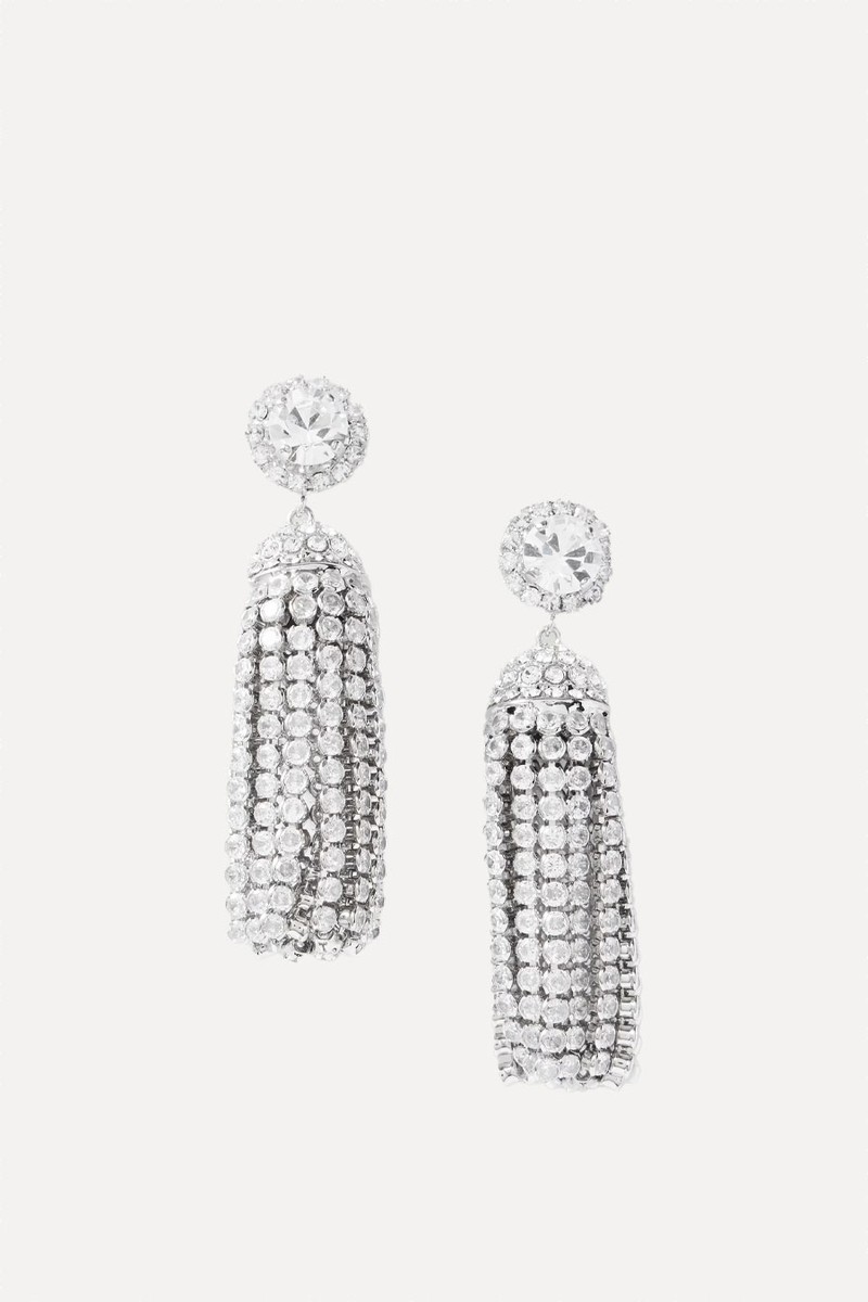 Silver-Tone Crystal Earrings from Rabanne