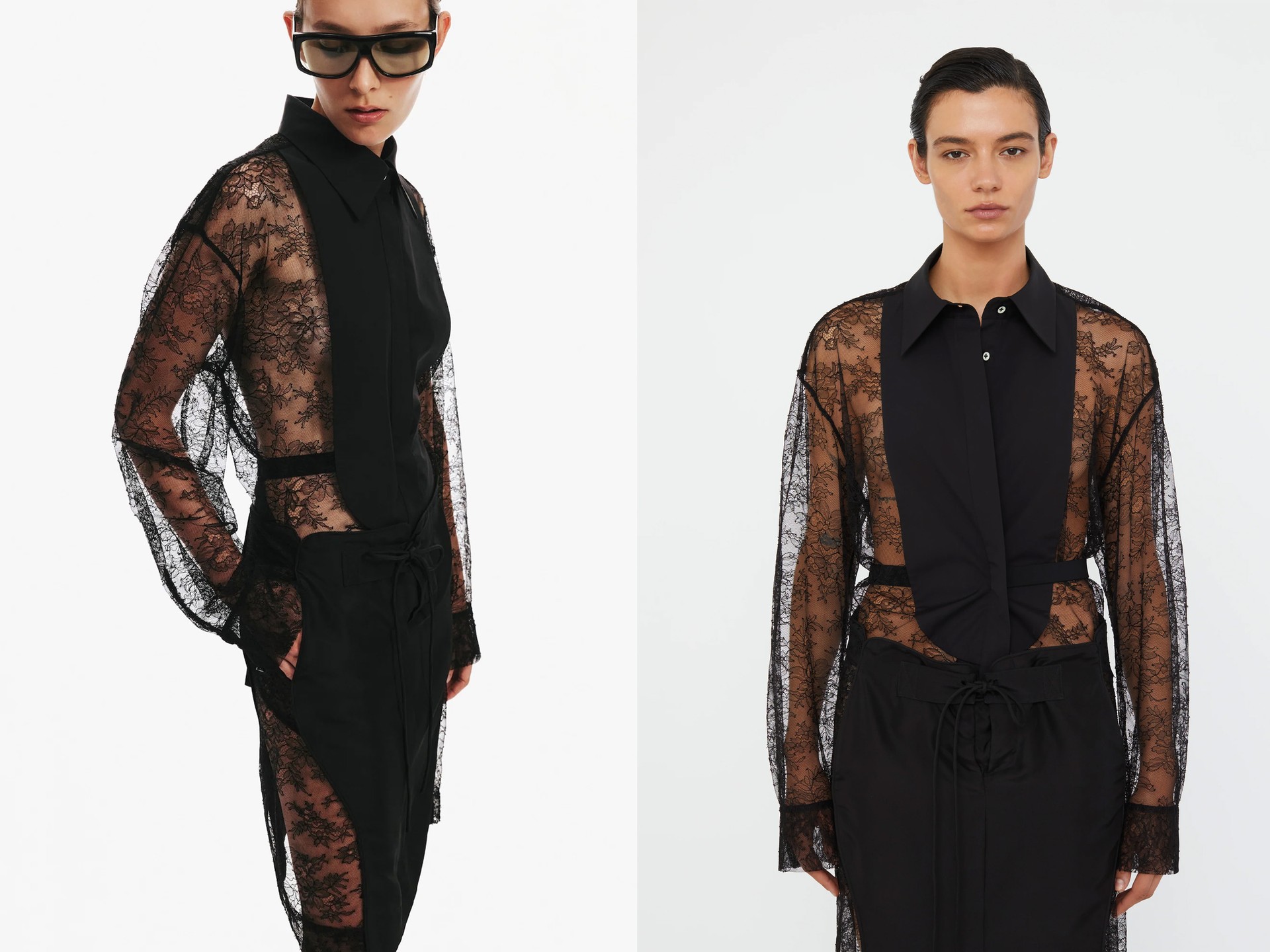 Lace Tux Shirt