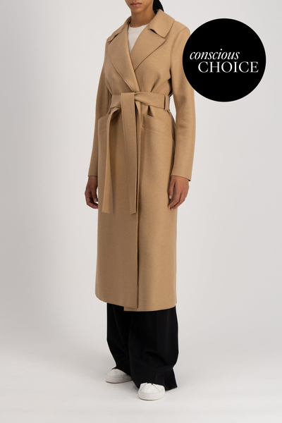 Long Maxi Coat Pressed Wool from Harris Wharf London