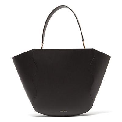 Ocean Red-Lined Leather Tote Bag from Mansur Gavriel