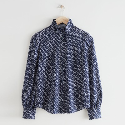 Ruffled Mulberry Silk Blouse from & Other Stories