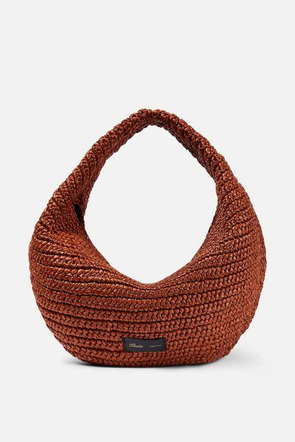 Olivia Medium Raffia Shoulder Bag from Khaite