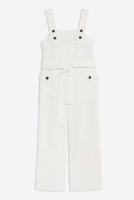 Ivory Pinafore Button Jumpsuit from Topshop
