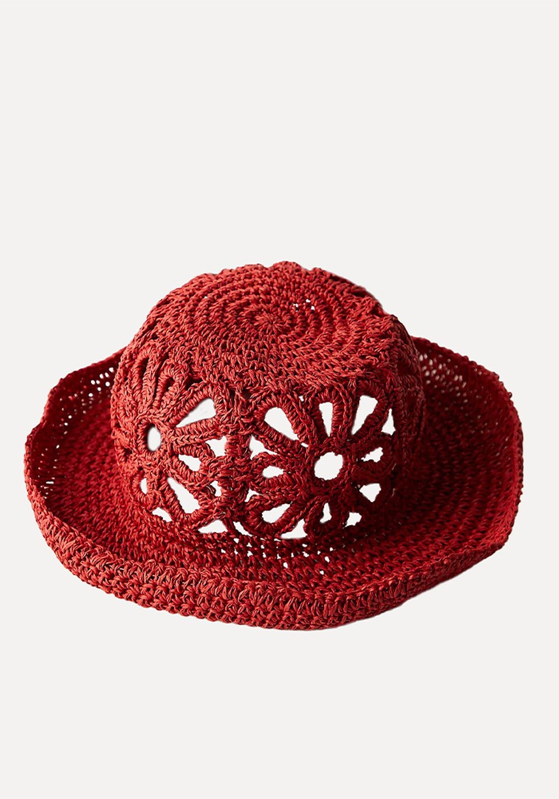 Cut-Out Daisy Straw Hat*