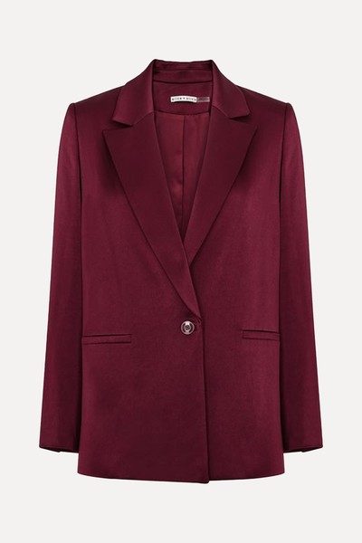 Denny Satin Blazer from Alice + Olivia