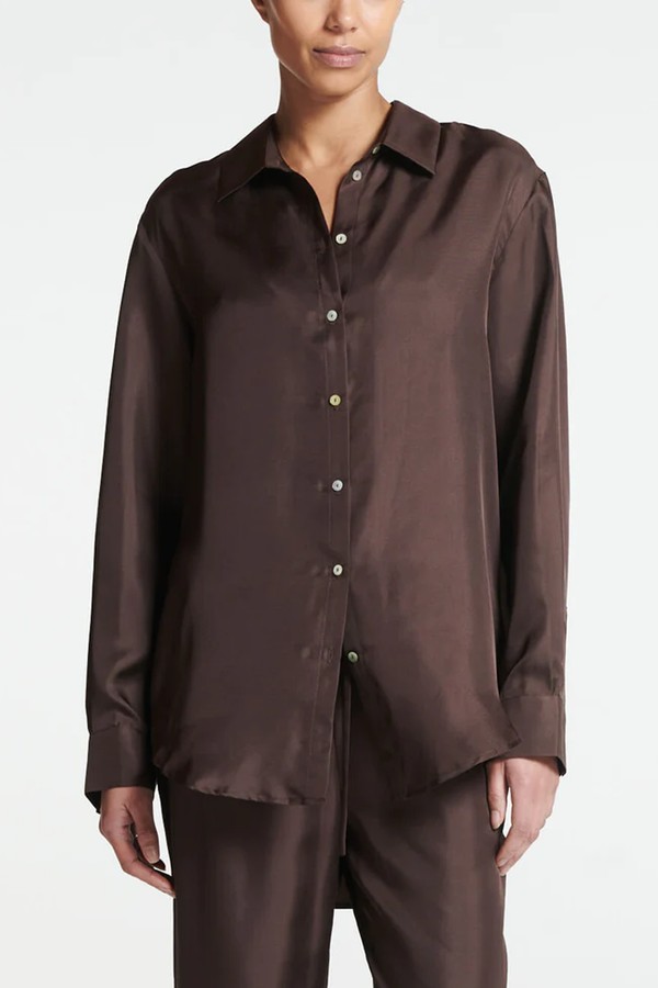London Silk Twill Pyjama Top from ASCENO