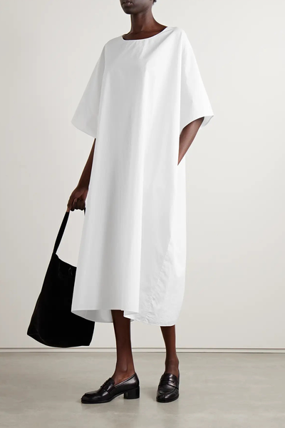 Isora Oversized Cotton-Poplin Midi Dress from The Row