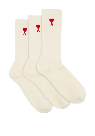 Pack Of Three Ami De Cœur-Logo Socks from Ami Paris