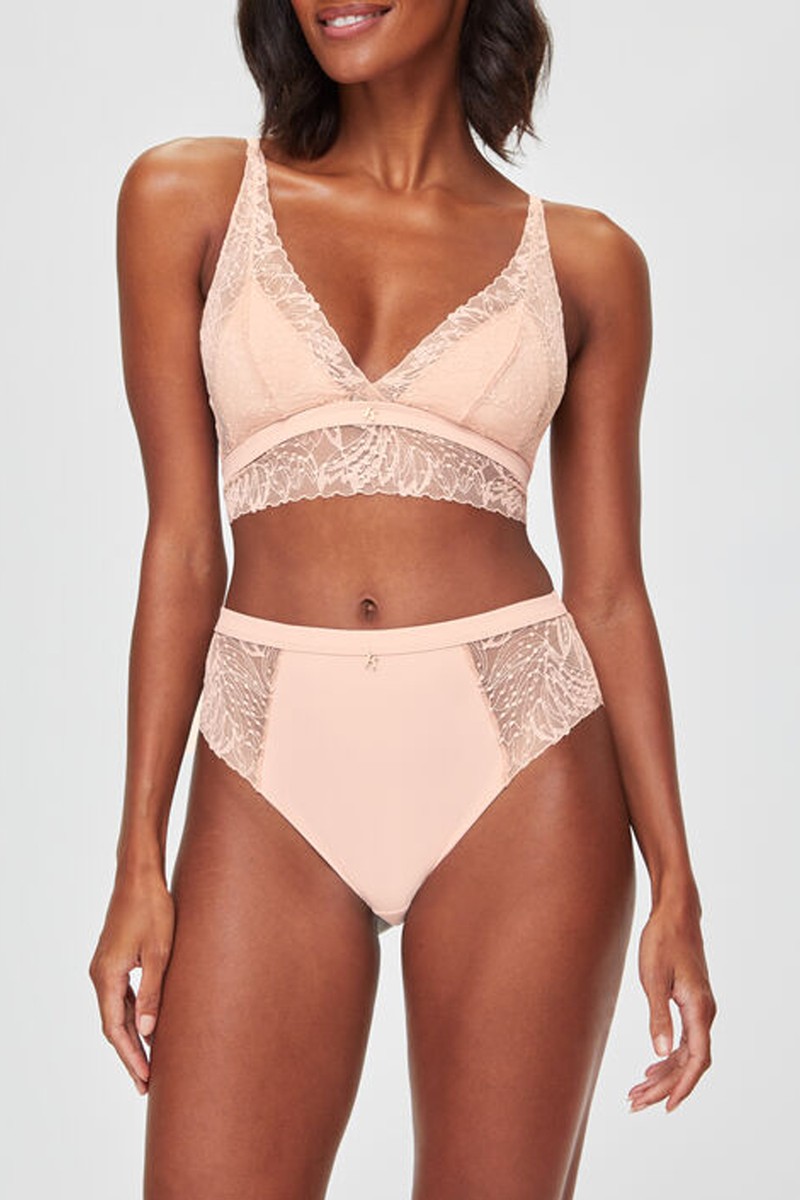Louisa Ribbed Longline Triangle Bra from KBX