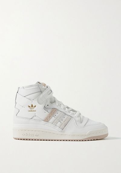 Forum 84 Suede Trimmed Leather High Top Sneakers from Adidas Originals
