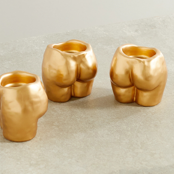 Rock Bottom Set Of Three Ceramic Tea Light Holders from Anissa Kermiche