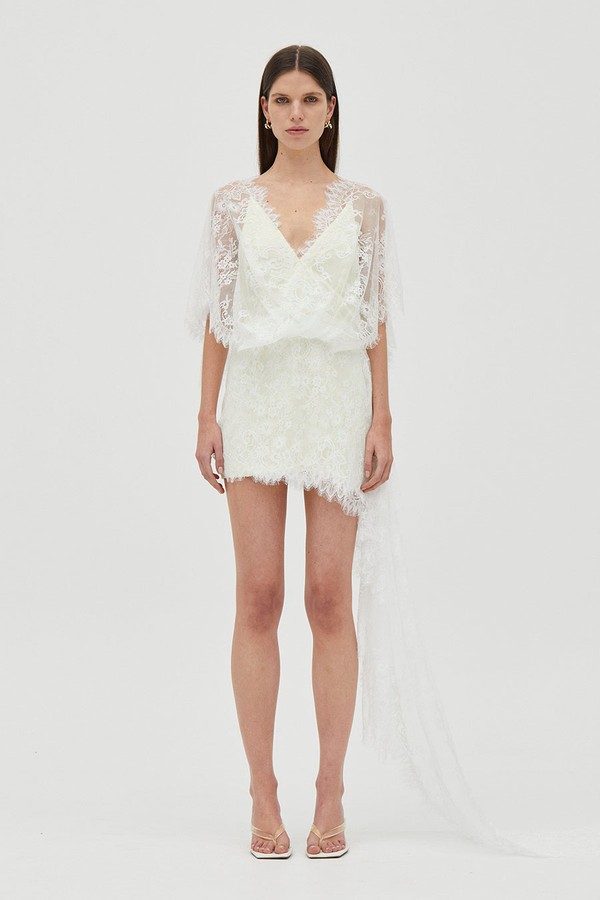 Poetry Draped Lace Dress