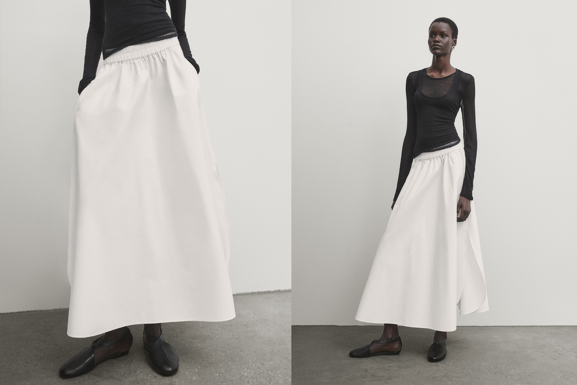 Voluminous Poplin Midi Skirt, £69.95 | Massimo Dutti