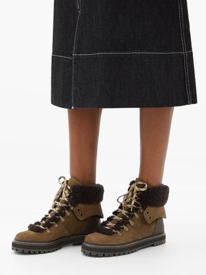 Eileen Shearling & Suede Boots from See By Chloé