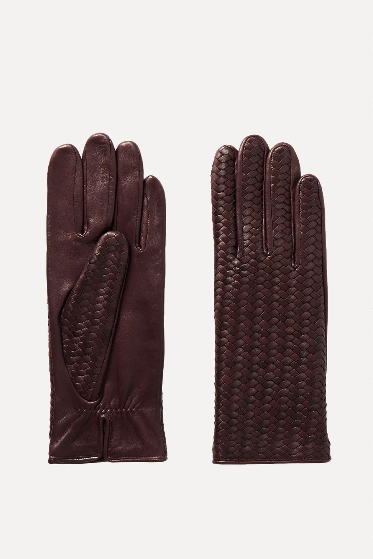 Stanilas Woven Leather Gloves from AGNELLE