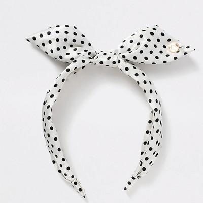 Black And White Polka Print Headband