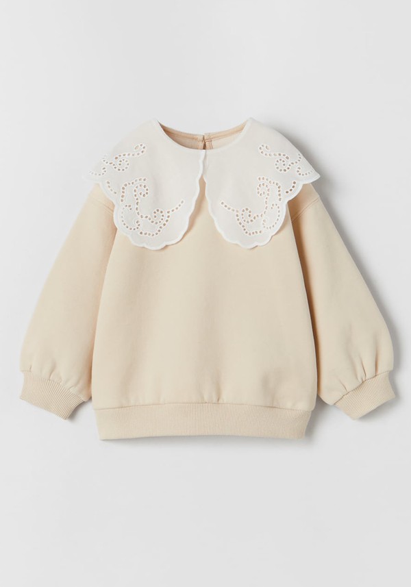 Sweatshirt With Contrast Collar