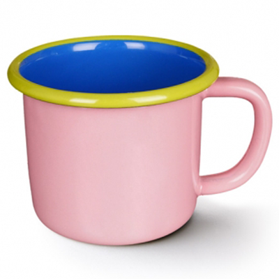 Three Colour Enamel Mug from Re-Found Objects